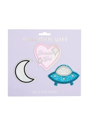 Madden Girl Glitter Peel & Stick Patch Set - Pink, White, Blue